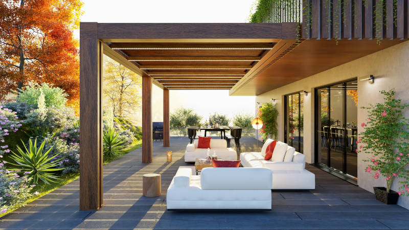 pergola bioclimatica in legno